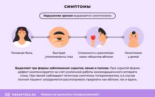 Причины гиперметропии средней степени, симптоматика, лечение и осложнения у взрослых