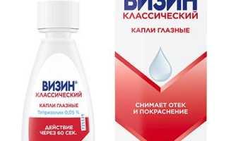 Применение в офтальмологии глазных капель Визин для лечения заболеваний