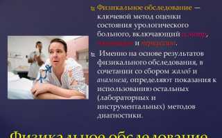 Что такое физикальное обследование в урологии