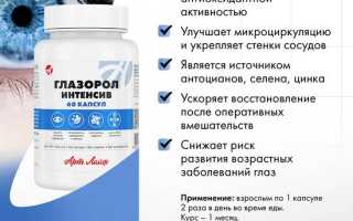 Инструкция по применению препарата Глазорол для пациентов