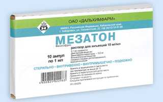 Инструкция по применению Мезатона для эффективного использования