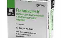 Гентамицин применение в урологии